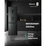 RÉFRIGÉRATEUR HISENSE COMBINÉ RB1N300NMF1 320 L NoFrost - NOIR 3