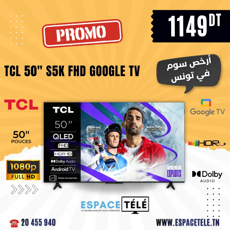 Slide Mobile TV TCL 50S5K Espace Tele
