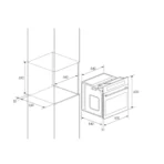 FOUR ENCASTRABLE ÉLECTRIQUE VENTILÉ FOCUS F721B 65 LITRES - NOIR – Image 2