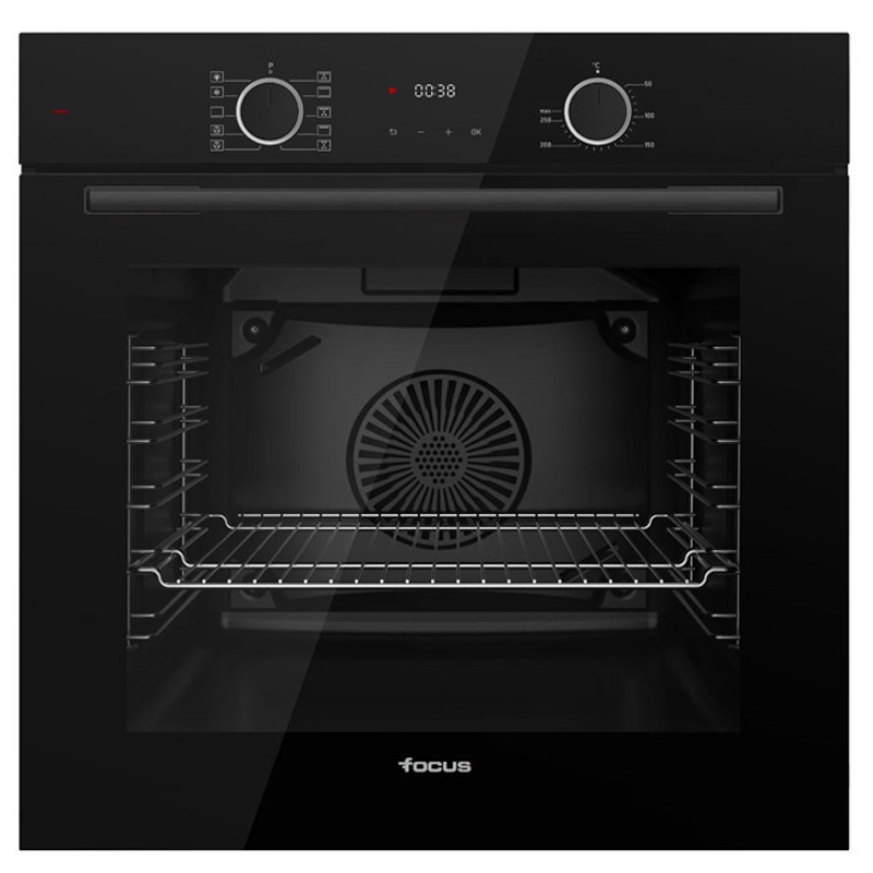 FOUR ENCASTRABLE ÉLECTRIQUE VENTILÉ FOCUS F721B 65 LITRES - NOIR FOUR ENCASTRABLE ÉLECTRIQUE VENTILÉ FOCUS F721B 65 LITRES - NOIR