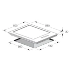 PLAQUE DE CUISSON ENCASTRABLE FOCUS F400X 4 FEUX 60CM - INOX – Image 2