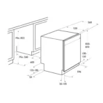 LAVE VAISSELLE FOCUS SEMI ENCASTRABLE 12 Couverts F502X - INOX – Image 2