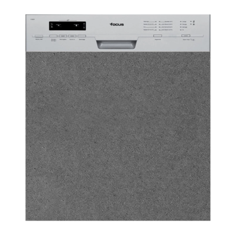 LAVE VAISSELLE FOCUS SEMI ENCASTRABLE 12 Couverts F502X - INOX LAVE VAISSELLE FOCUS SEMI ENCASTRABLE 12 Couverts F502X - INOX