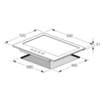 PLAQUE DE CUISSON ENCASTRABLE FOCUS F408B 4 FEUX 60 CM - NOIR – Image 2