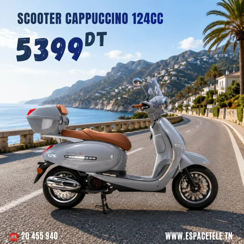 Slide Mobile Scooter Cappuccino 124cc Espace Tele