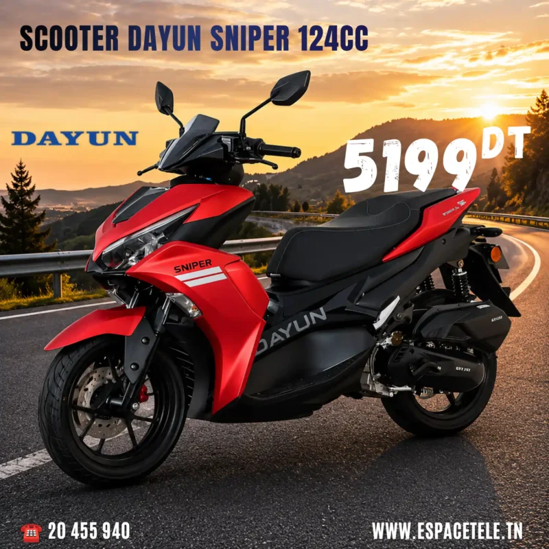 Slide Mobile Scooter Sniper Dayun 124cc Espace Tele
