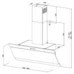 HOTTE DÉCORATIVE DESIGN FOCUS F920B 90 CM - NOIR – Image 2