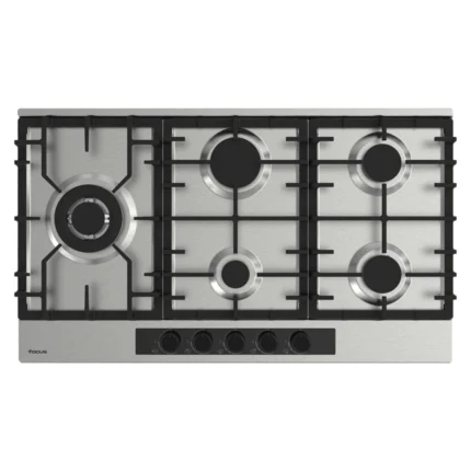 PLAQUE DE CUISSON ENCASTRABLE FOCUS F8014XS 5 FEUX 90CM - INOX