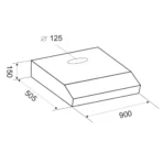 HOTTE CASQUETTE FOCUS F902X 90 CM - INOX 2
